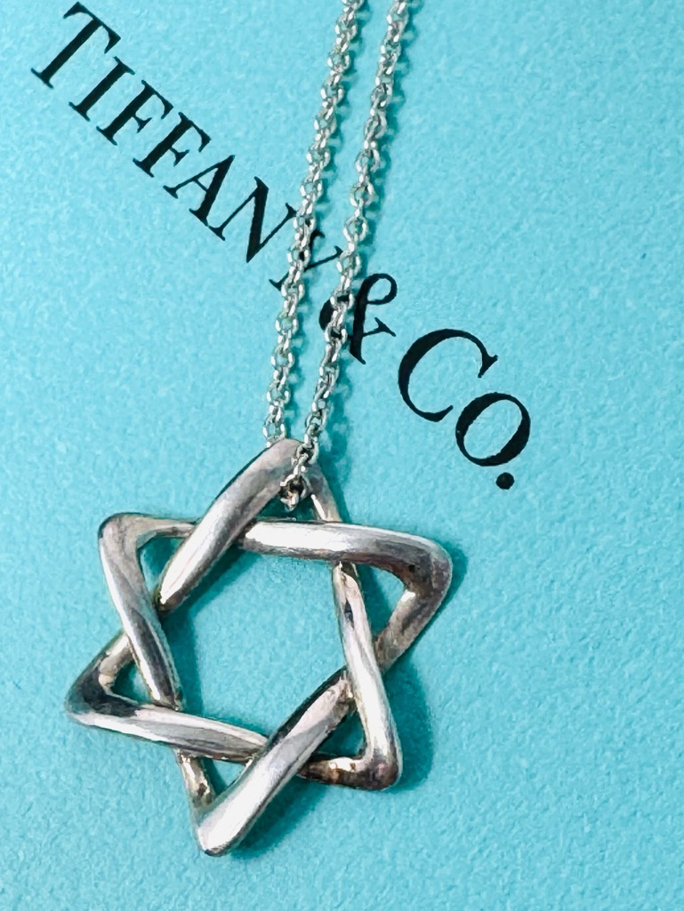 Authentic Tiffany & Co. Elsa Peretti Star Of David Pendant Necklace.